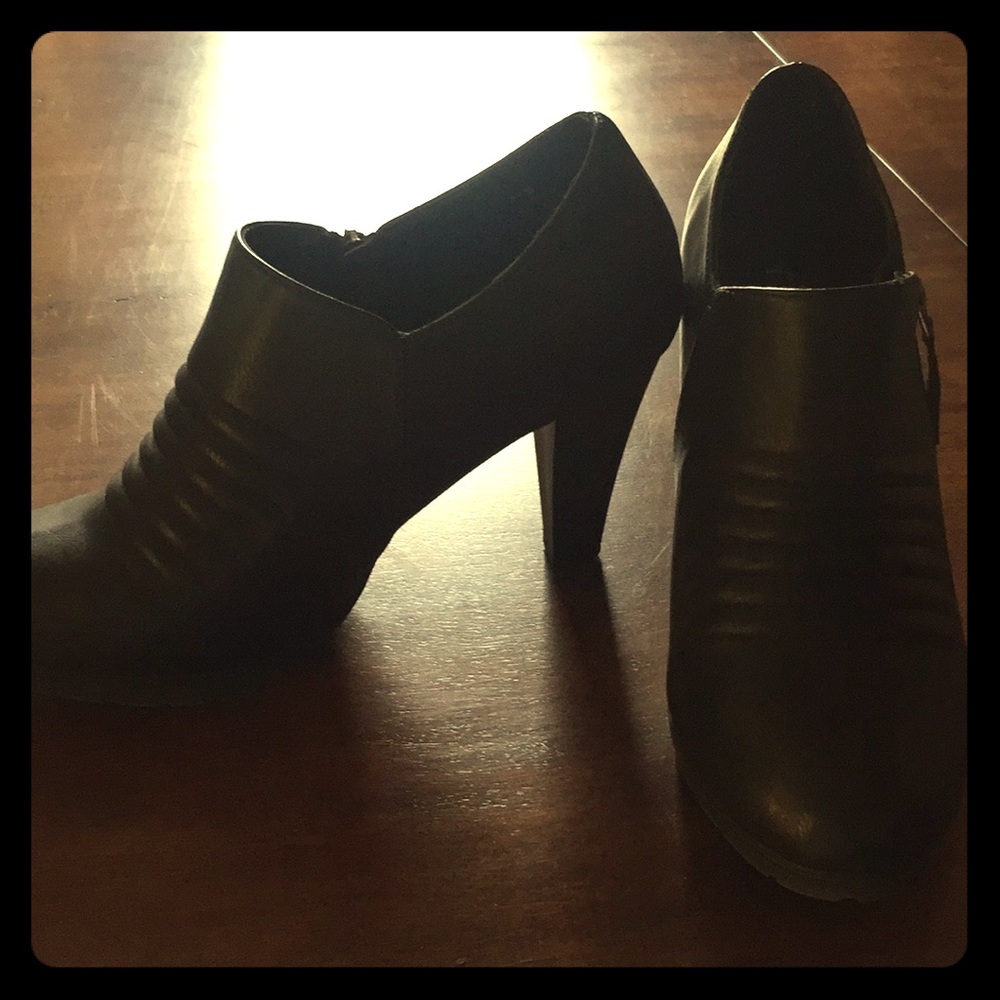 Black Leather booties